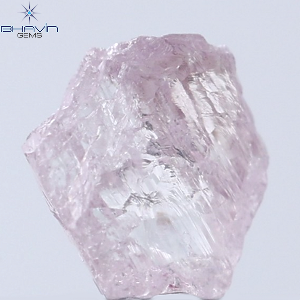 0.52 CT Rough Shape Natural Diamond Pink Color I1 Clarity (5.63 MM)