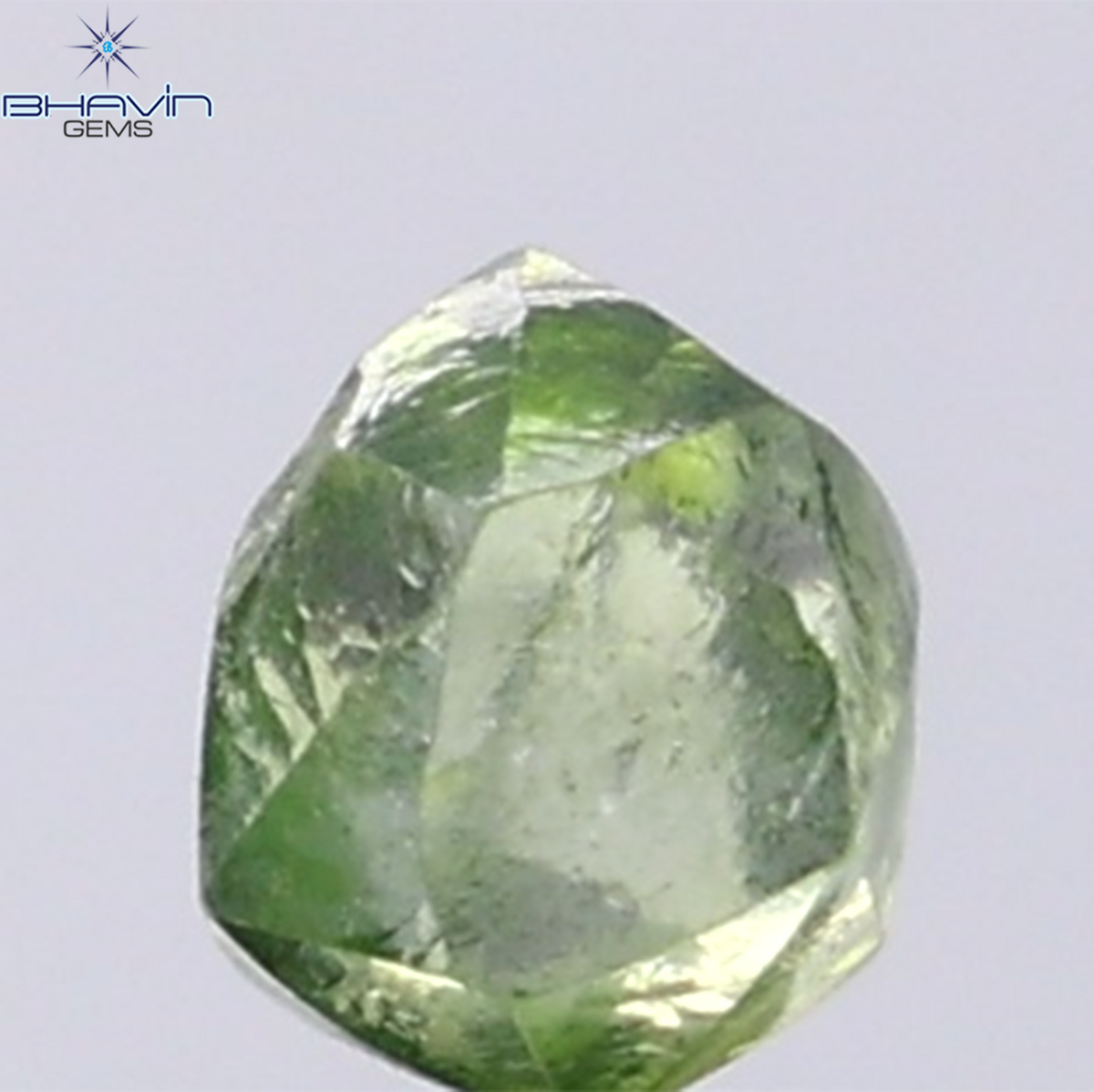 1.18 CT Natural Rough Diamond Enhanced Green Color Clarity SI (5.98 MM)