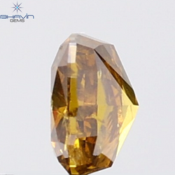 0.81 CT Cushion Diamond Natural Brown Orange Color I2 Clarity (5.13 MM)