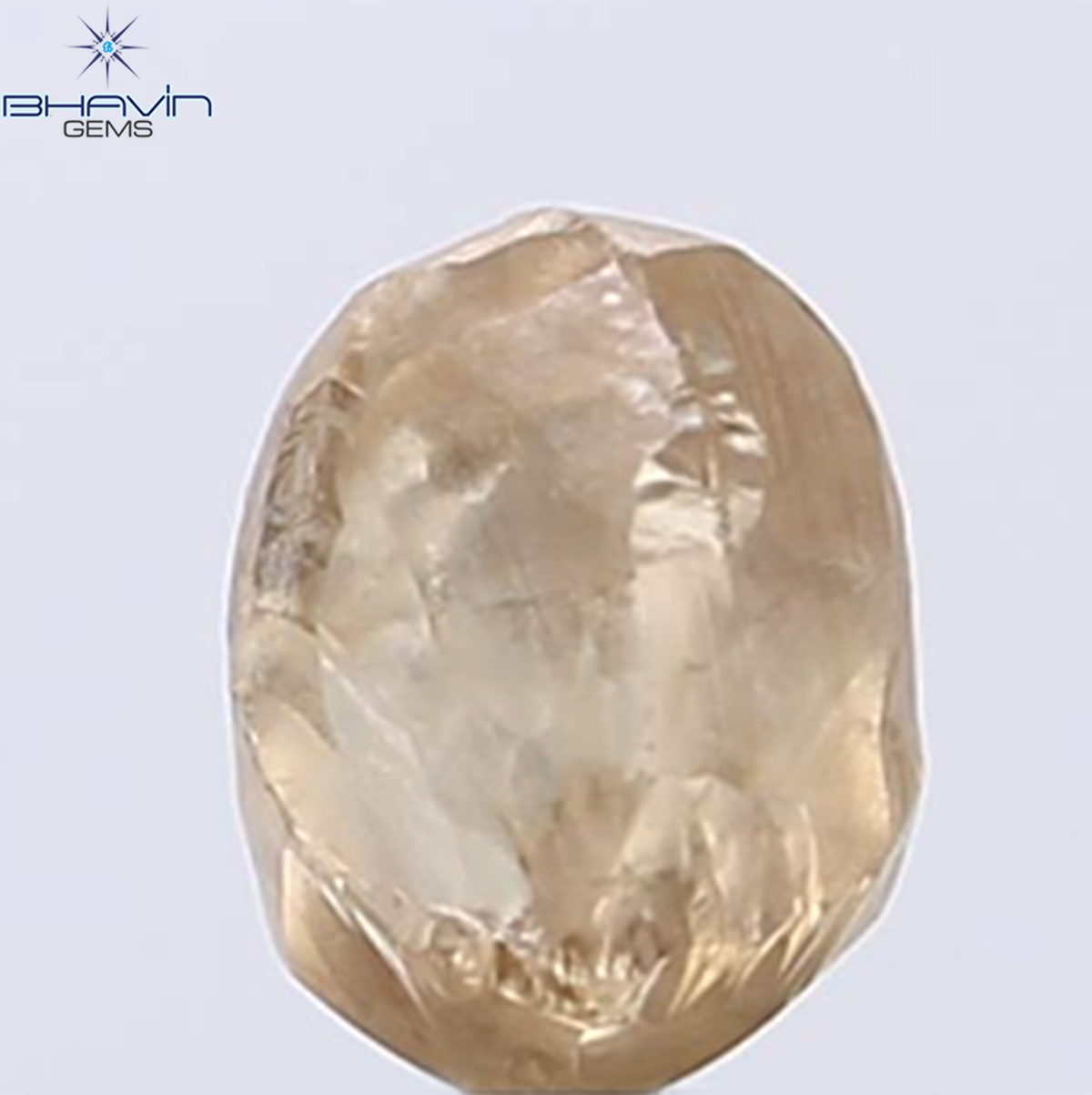 1.55 CT Natural Rough Diamond Brown Color Clarity VS (7.03 MM)