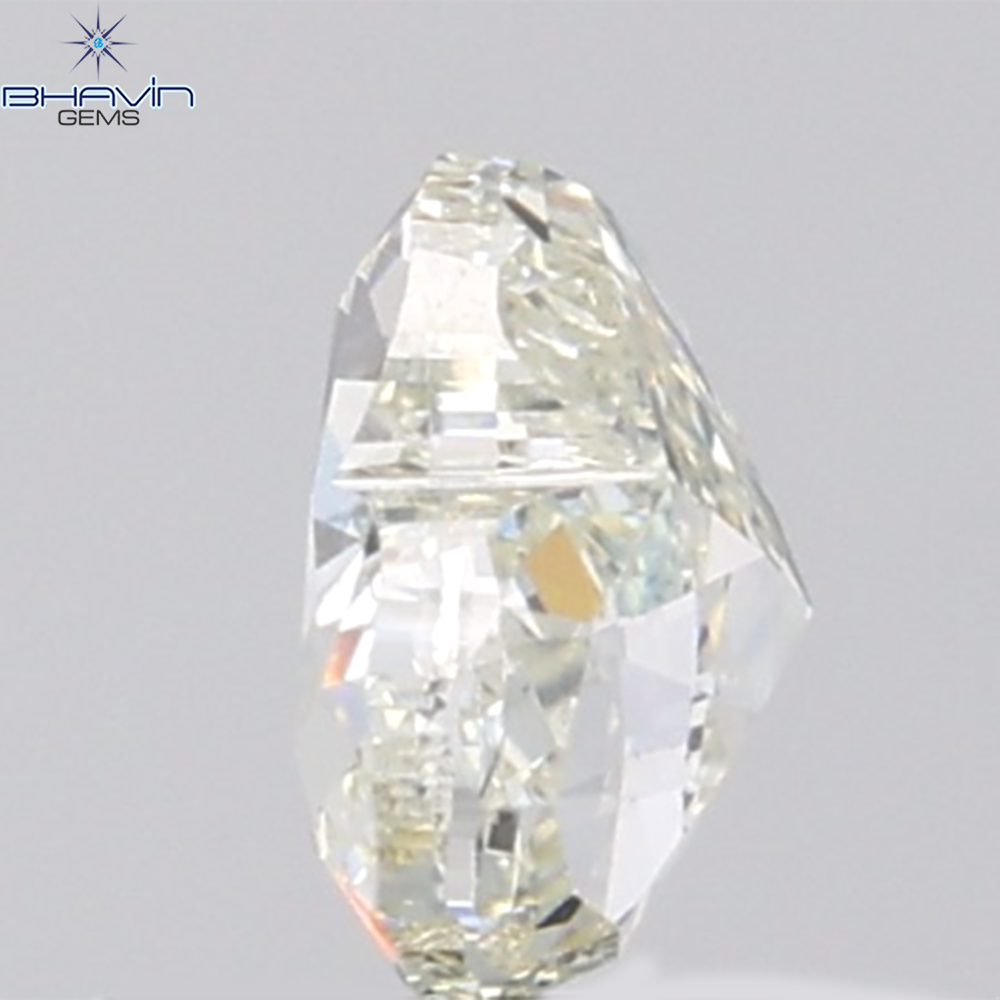 1.00 CT Heart Diamond Natural Yellow Color SI2 Clarity (6.21 MM)