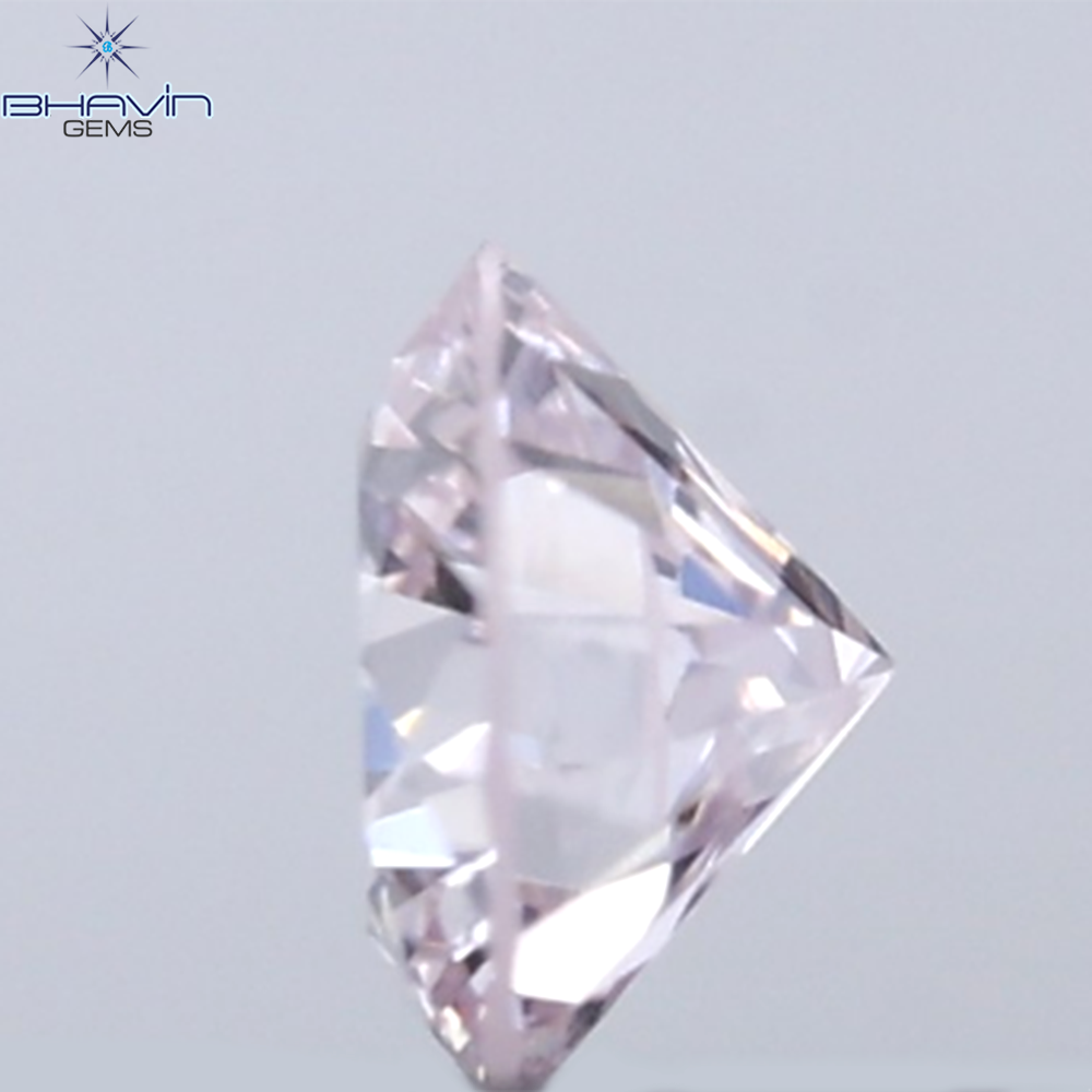 0.18 CT ラウンド ローズ カット シェイプ 天然ダイヤモンド ピンク色 I2 クラリティ (3.86 MM)