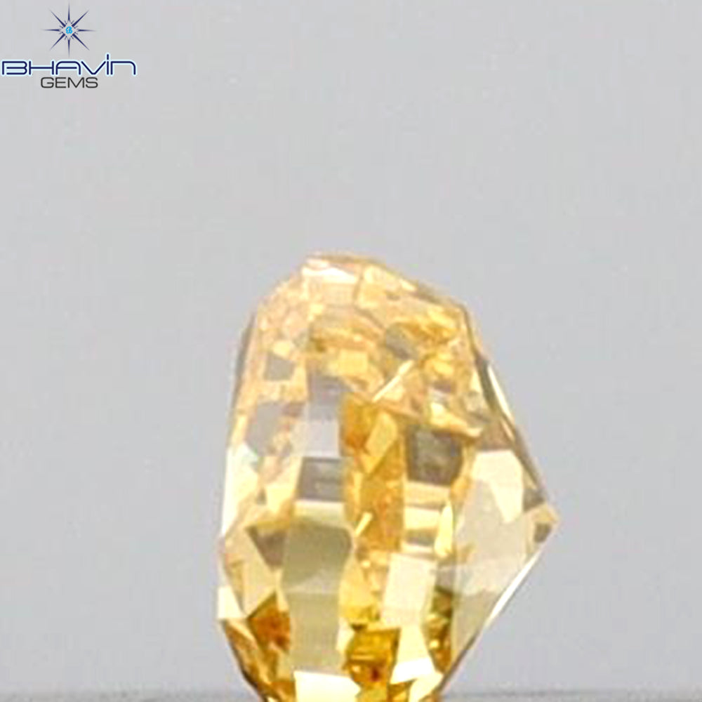 0.09 CT Heart Shape Natural Diamond Orange Color VS1 Clarity (2.57 MM)