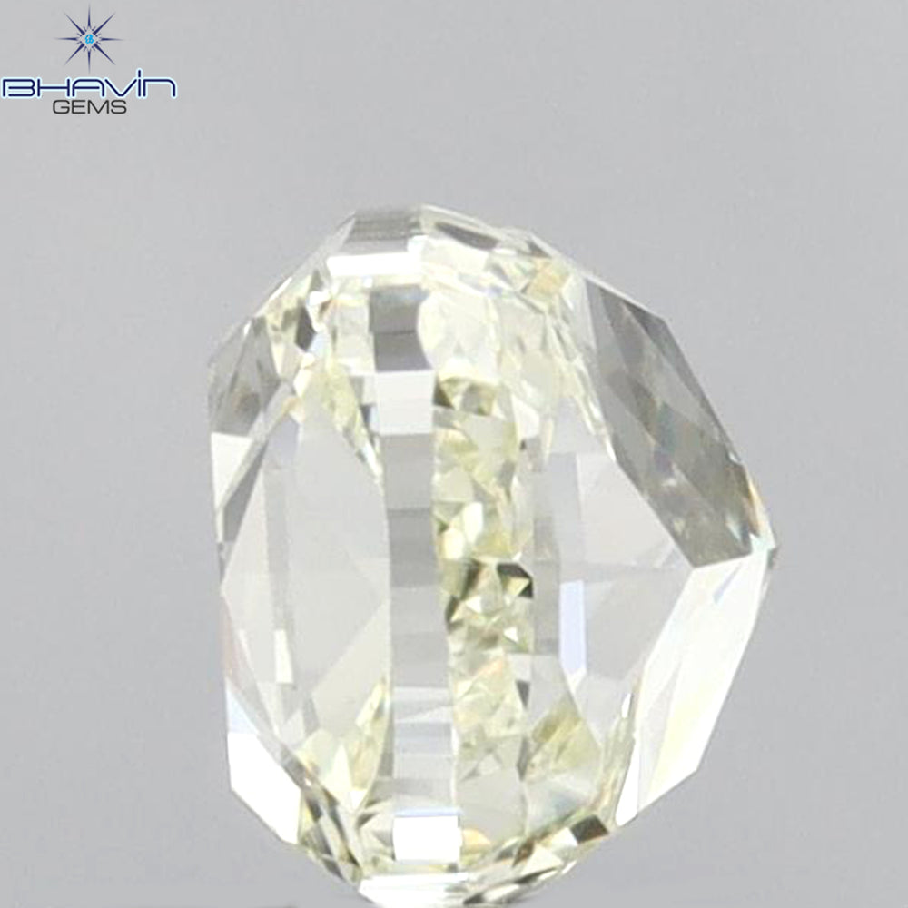 1.00 CT Cushion Shape Natural Diamond Yellow Color VVS1 Clarity (5.23 MM)