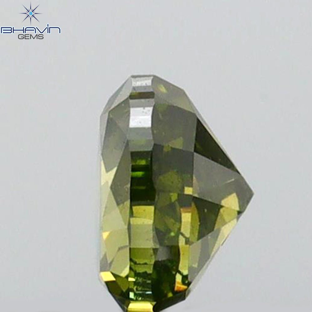 0.24 CT ハート シェイプ ナチュラル ダイヤモンド グリーン カラー SI1 クラリティ (4.11 MM)