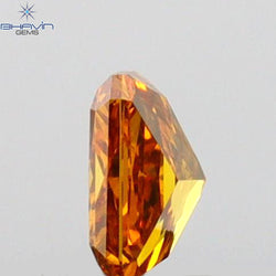 0.24 CT Radiant Shape Natural Diamond Orange Color VS2 Clarity (2.97 MM)