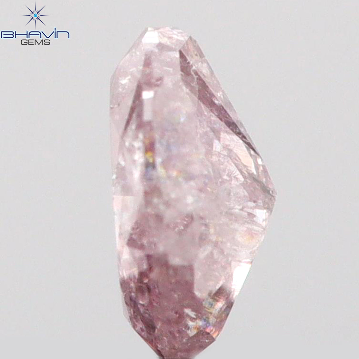 0.18 CT Natural Oval Diamond Pink Color Clarity I3 (4.09 MM)