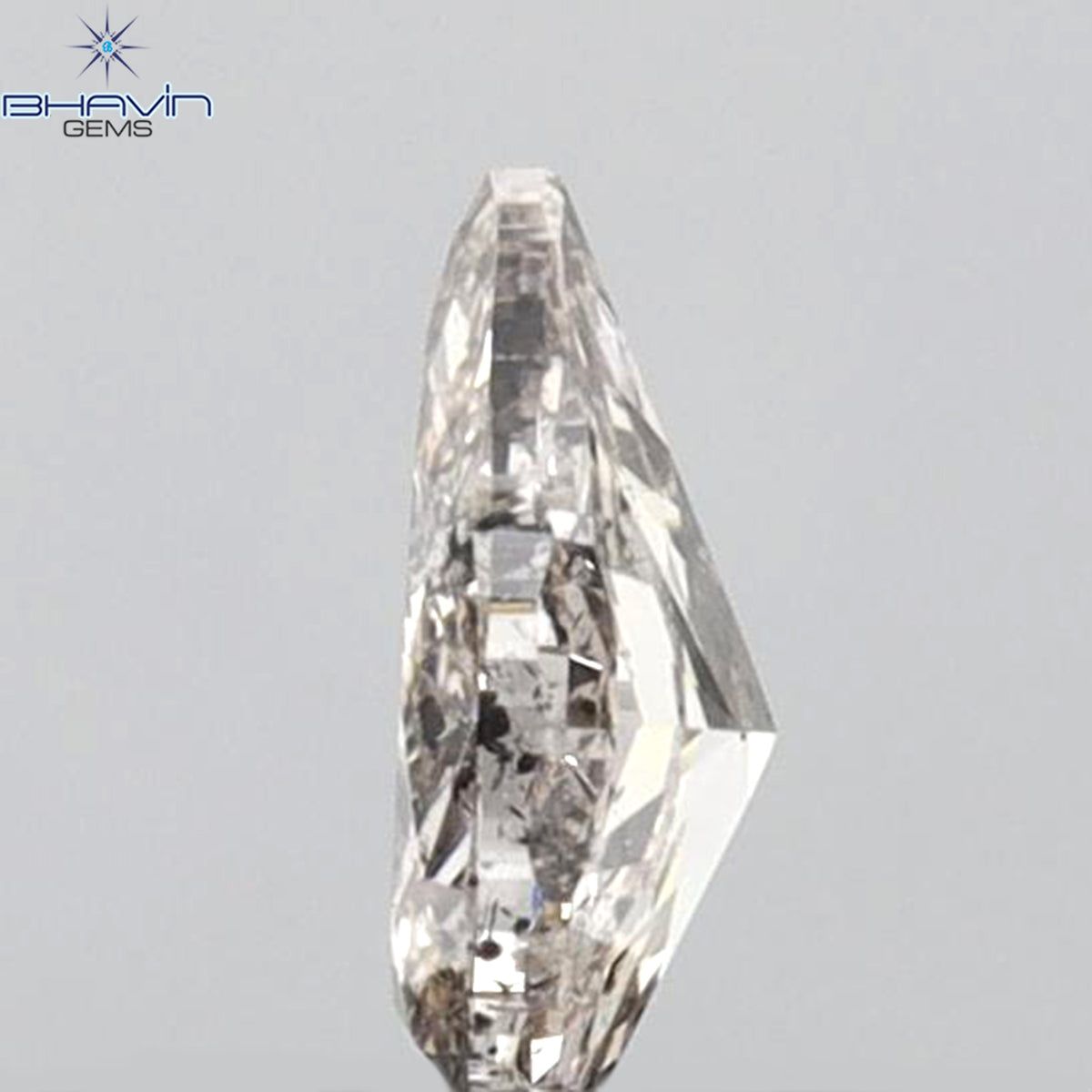 0.23 CT Pear Shape Natural Diamond Pink Color I2 Clarity (5.10 MM)
