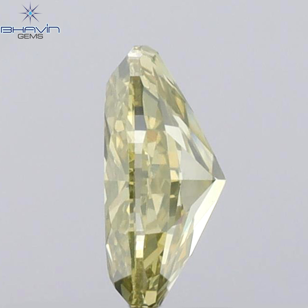 1.02 CT Oval Shape Natural Diamond Yellow Color VS2 Clarity (7.70 MM)