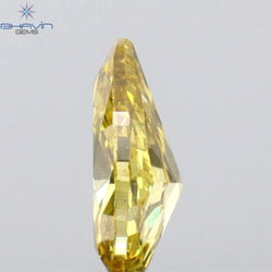 0.25 CT Pear Shape Natural Diamond Green Yellow (Chameleon) Color VS2 Clarity (5.30 MM)