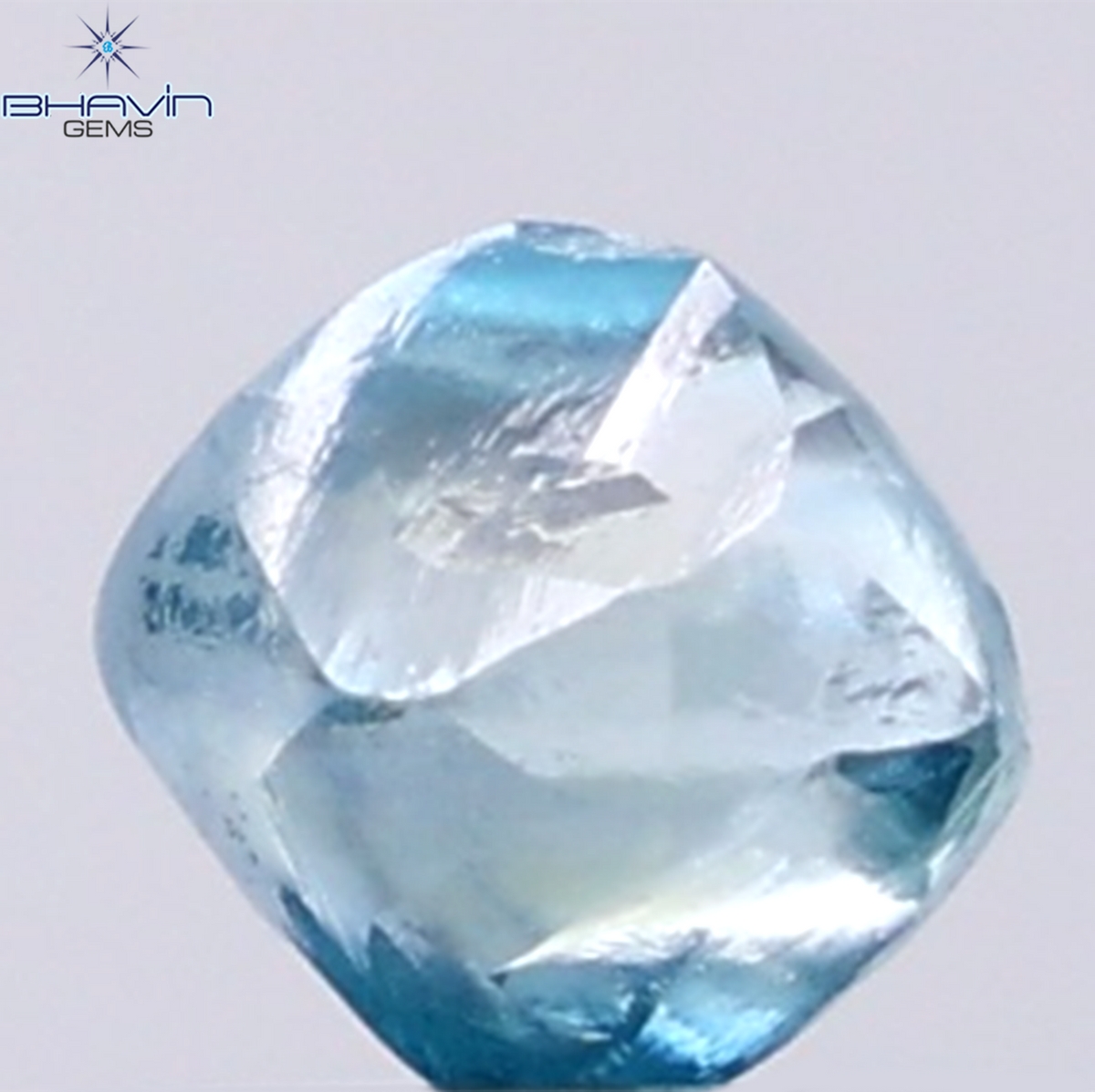 1.22 CT Natural Rough Diamond Enhanced Blue Color Clarity VS (6.13 MM)