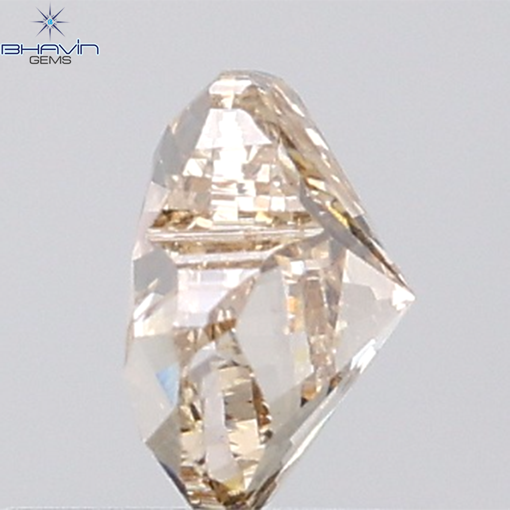 1.00 CT Heart Diamond Natural Brown Color VS2 Clarity (6.27 MM)