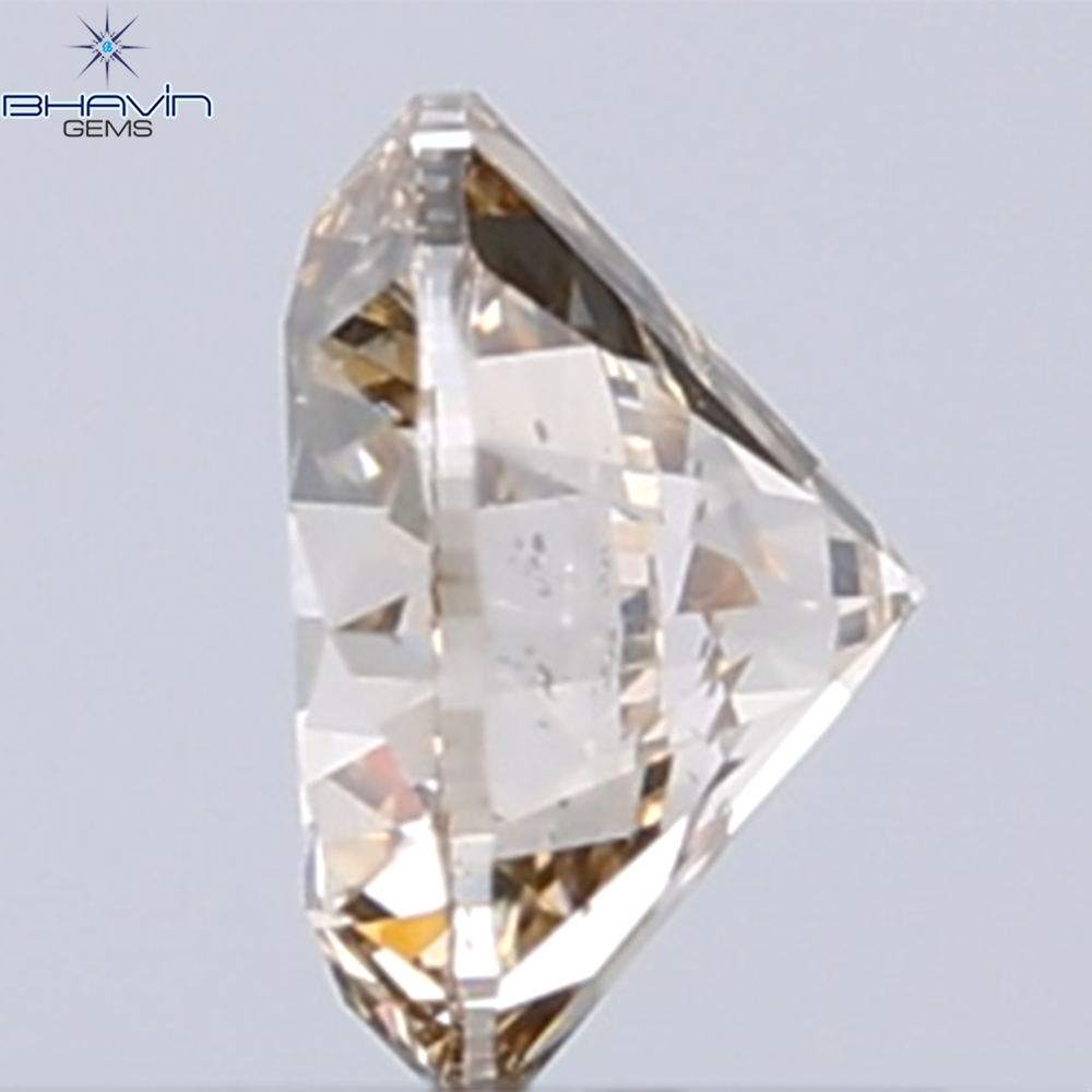 0.18 CT ラウンド ローズ カット シェイプ 天然ダイヤモンド ピンク色 I2 クラリティ (3.86 MM)