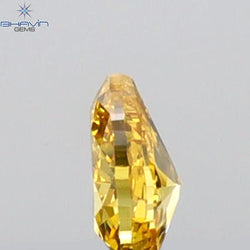 0.11 CT Pear Shape Natural Diamond Orange Color VS1 Clarity (3.50 MM)