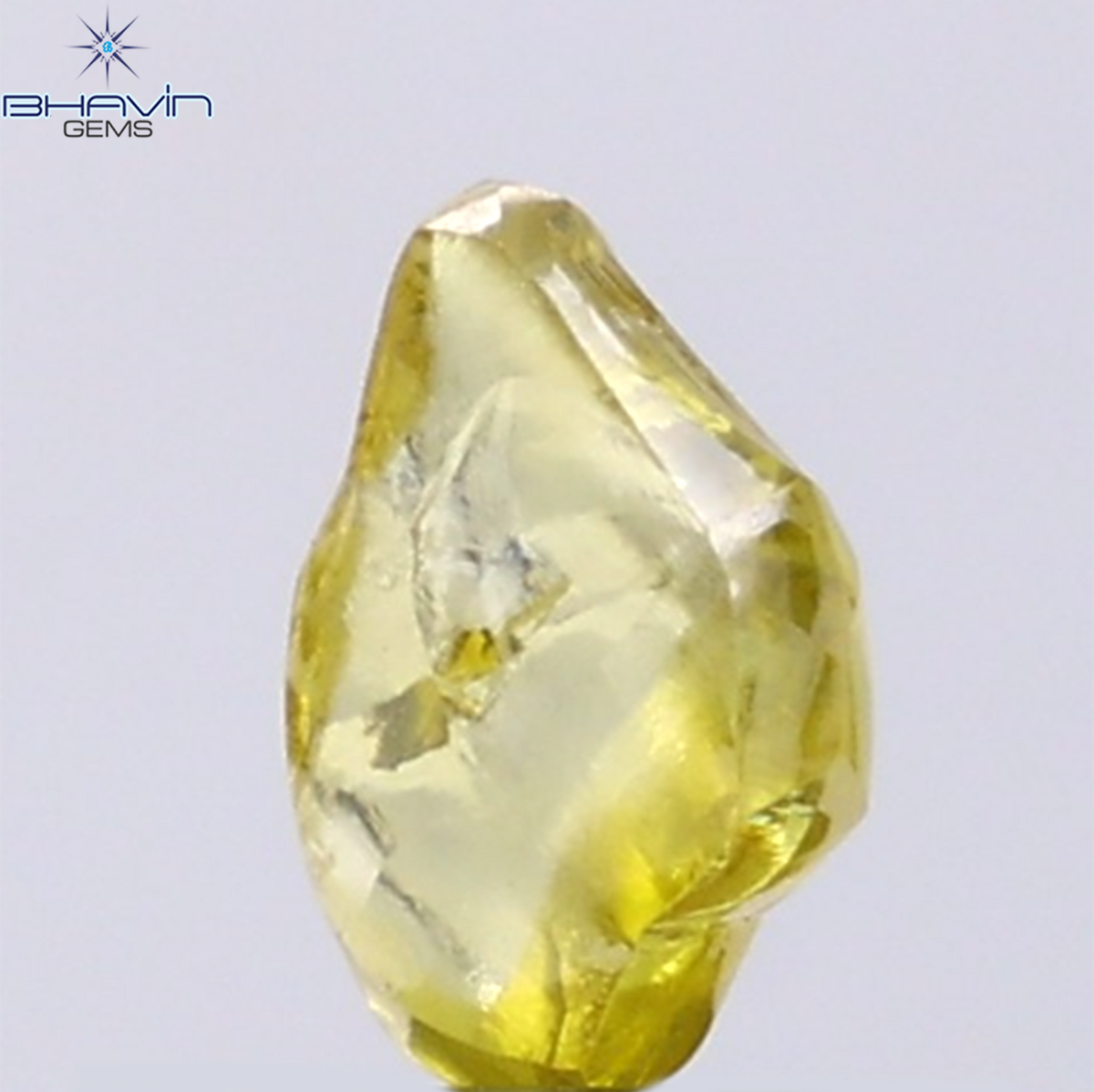 0.94 CT Natural Rough Diamond Enhanced Yellow Color Clarity VS (7.65 MM)