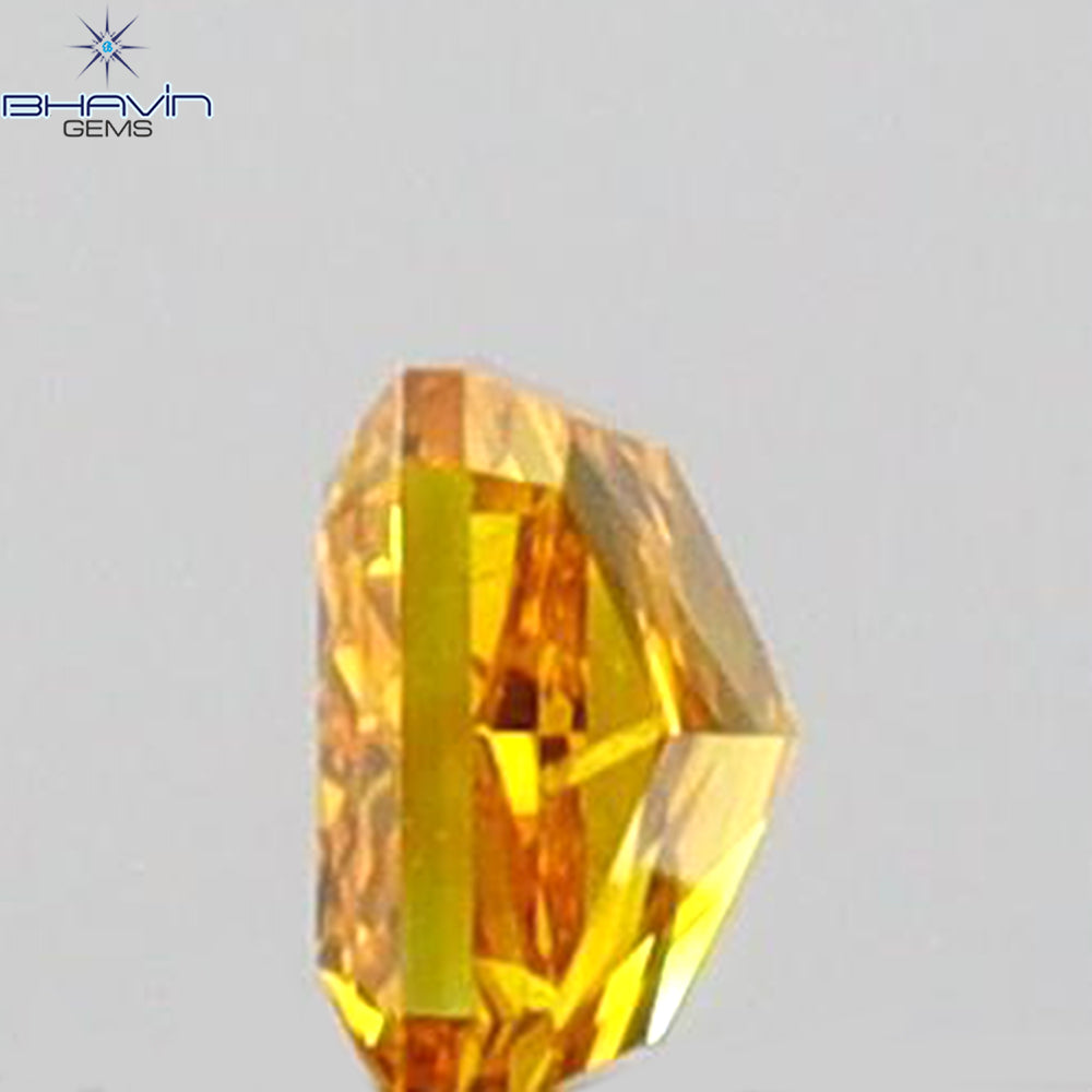 0.19 CT ラディアント シェイプ ナチュラル ダイヤモンド イエロー カラー VS1 クラリティ (3.95 MM)