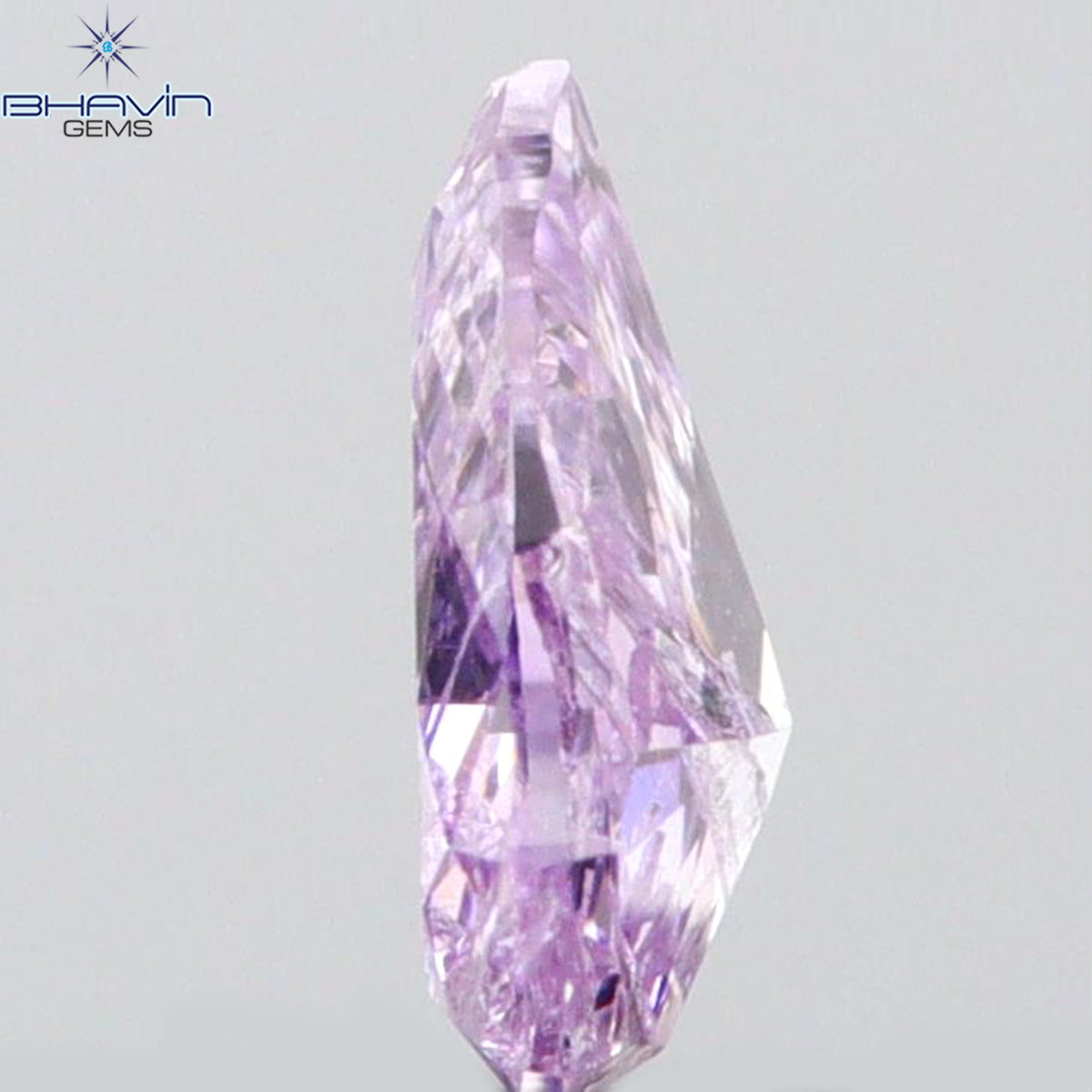 0.10 CT Natural Pear Diamond Pink Color Clarity I2 (4.02 MM)