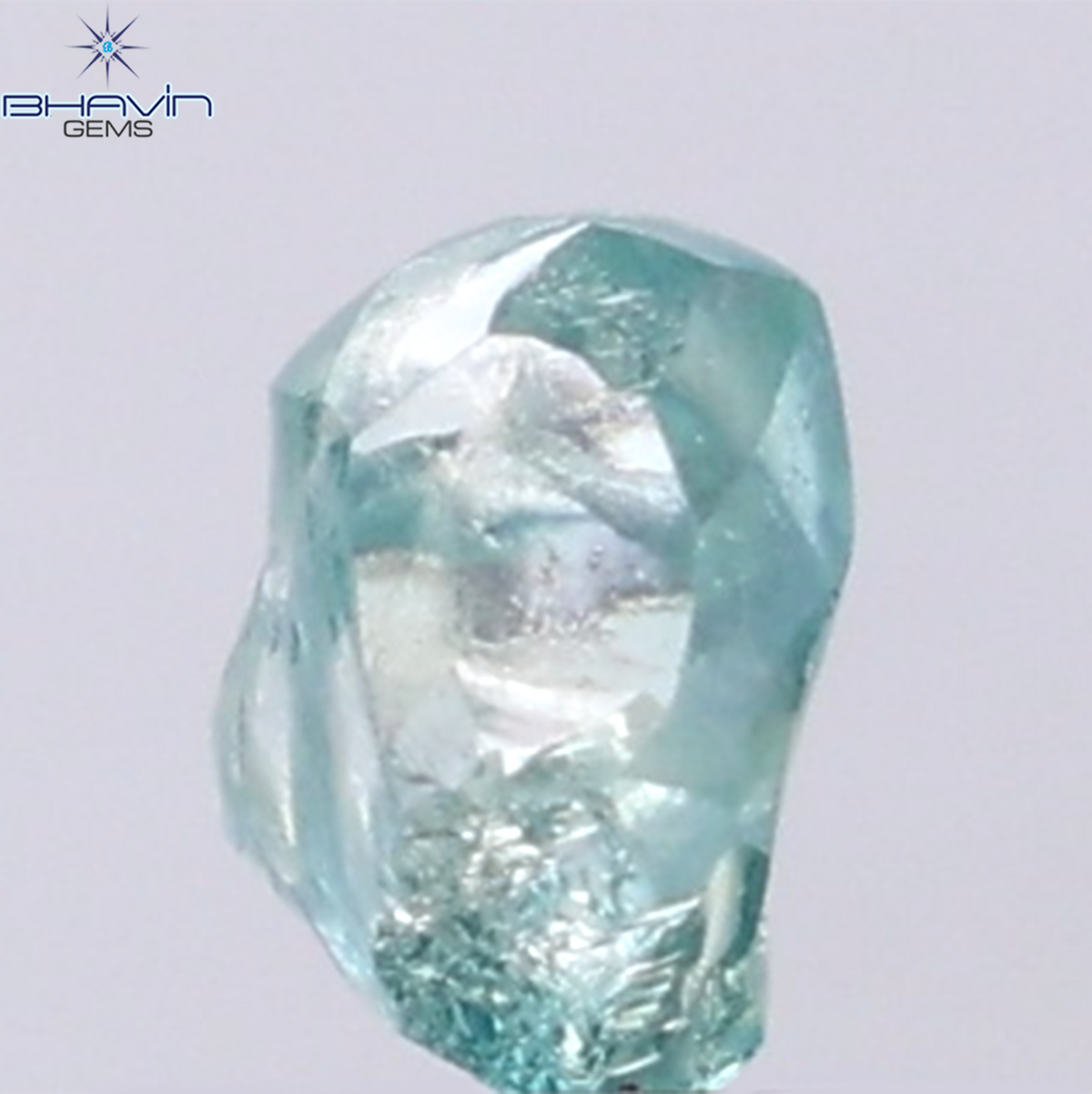 0.96 CT Natural Rough Diamond Enhanced Blue Color Clarity VS (6.24 MM)