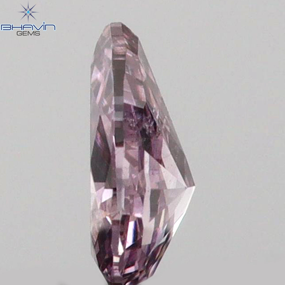 0.07 CT ペアシェイプ 天然ダイヤモンド ピンクカラー SI1 クラリティ (3.35 MM)