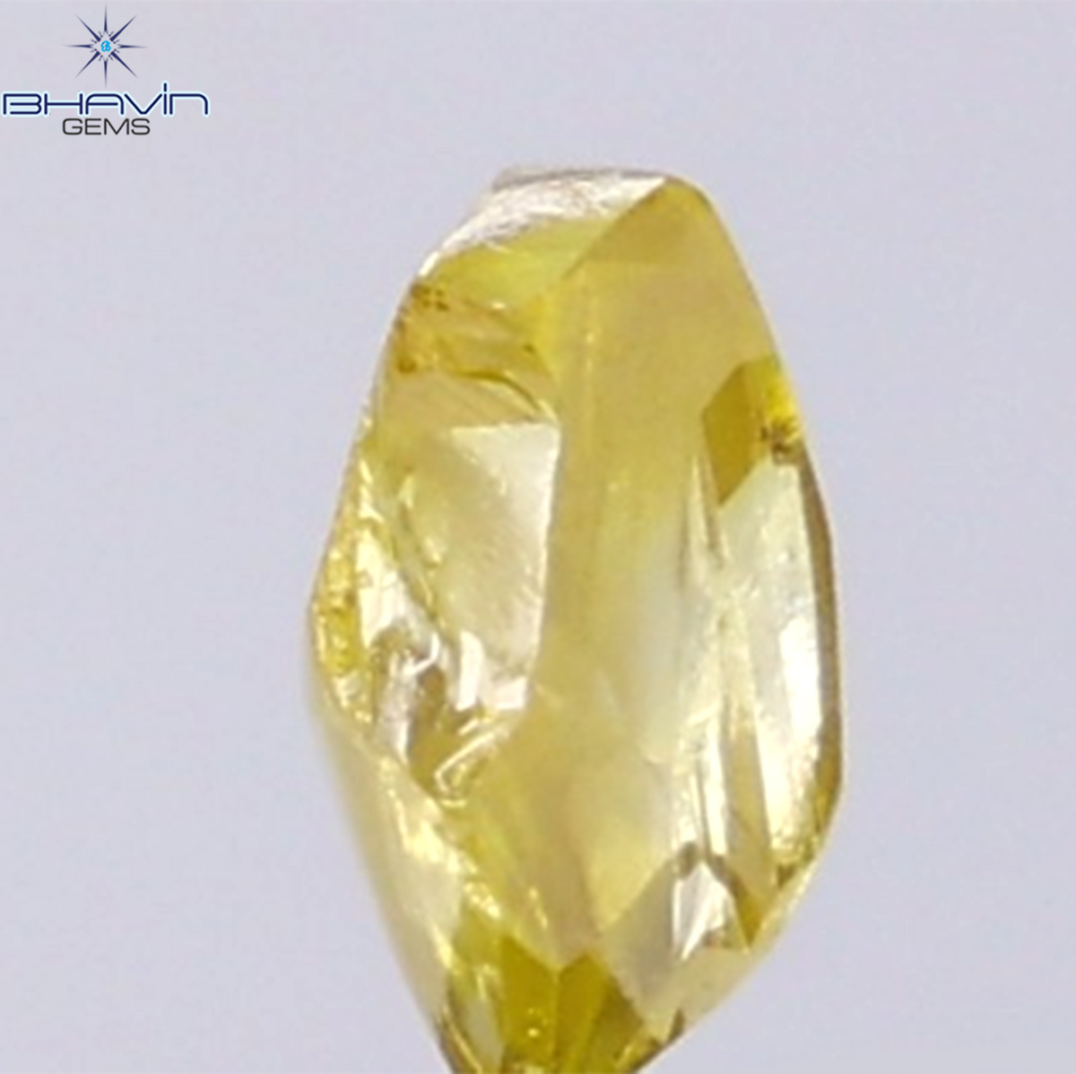 0.90 CT Natural Rough Diamond Enhanced Yellow Color Clarity VS (6.56 MM)