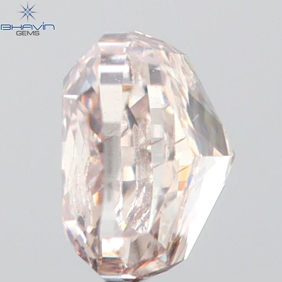 GIA Certified 0.41 CT Natural Cushion Diamond Light Brown-Pink Color Clarity SI2 (4.06 MM)