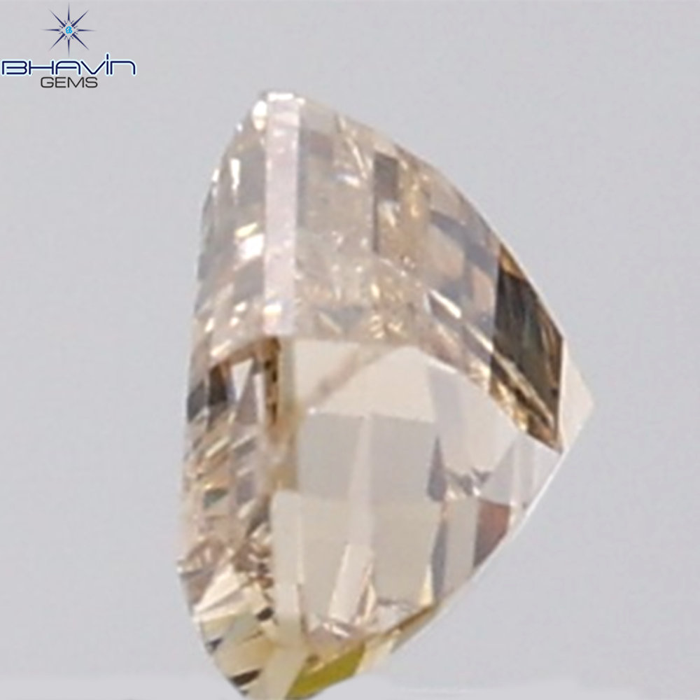 1.02 CT Half Moon Diamond Natural Brown Color SI2 Clarity (7.05 MM)