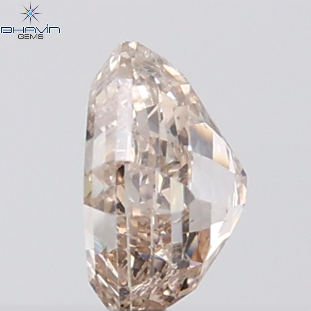 1.01 CT Geometric Diamond Natural Brown Color SI Clarity (6.81 MM)