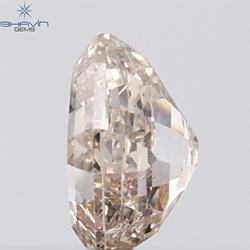 1.01 CT Geometric Diamond Natural Brown Color SI Clarity (6.81 MM)