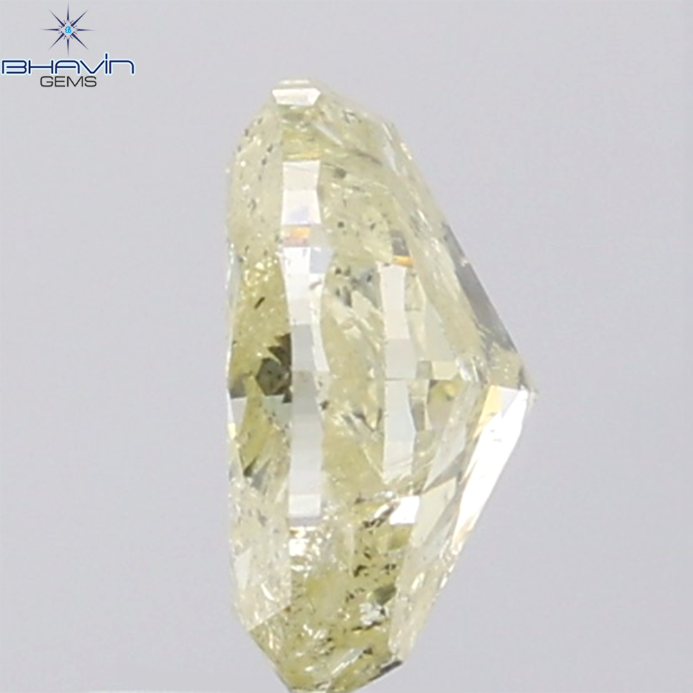 1.77 CT Oval Diamond Natural Yellow Color I1 Clarity (8.48 MM)