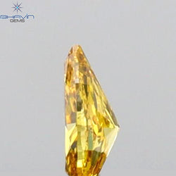 0.08 CT Pear Shape Natural Diamond Orange Color VS1 Clarity (3.76 MM)