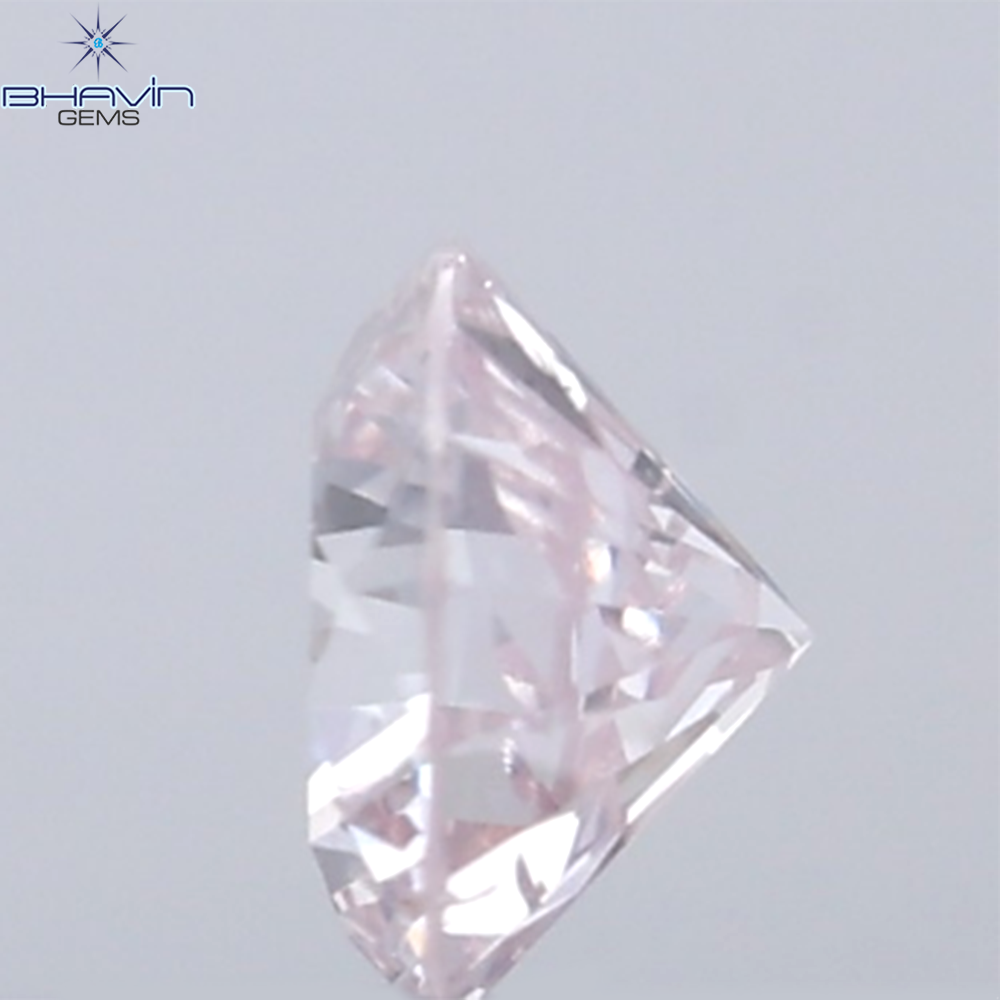 0.18 CT ラウンド ローズ カット シェイプ 天然ダイヤモンド ピンク色 I2 クラリティ (3.86 MM)
