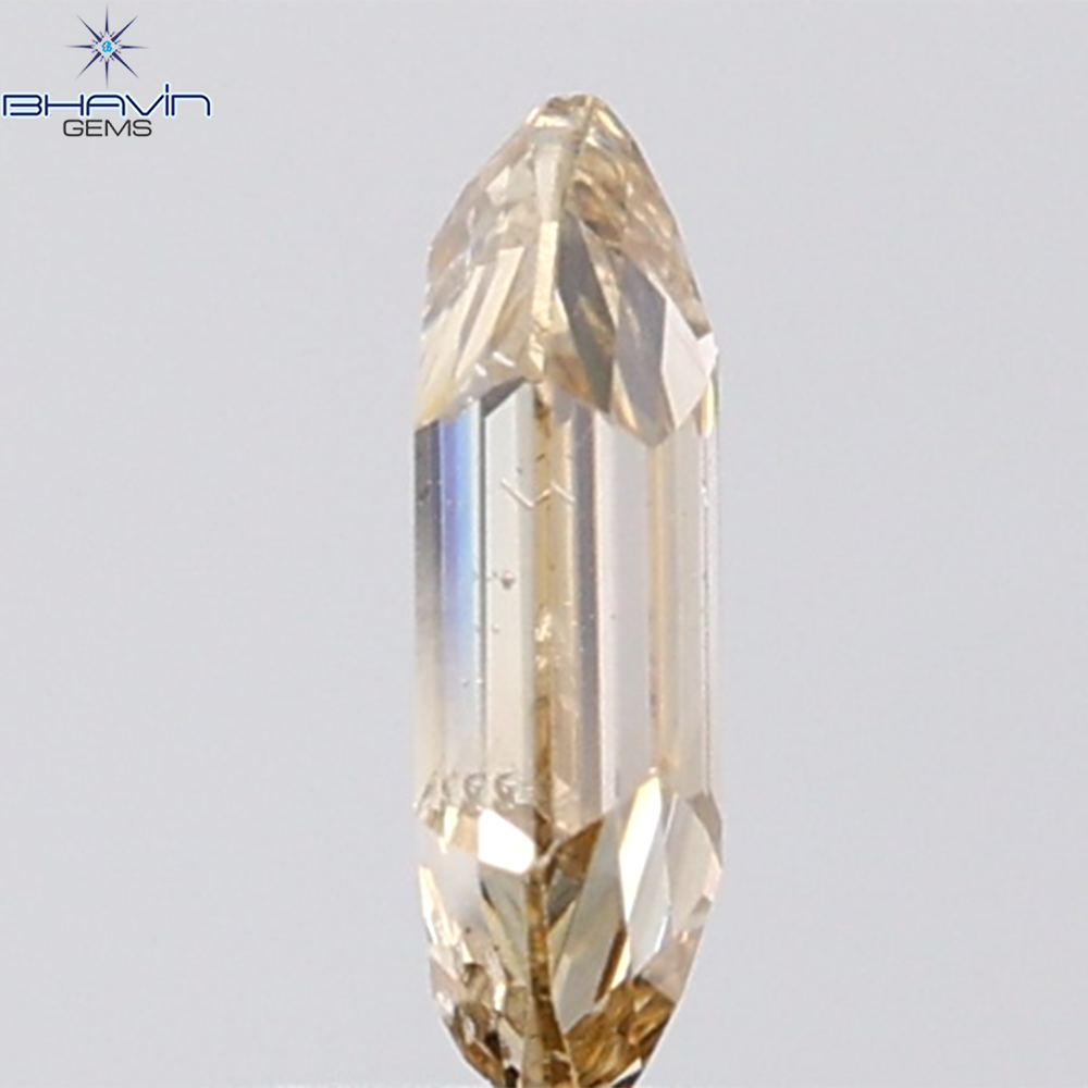 1.03 CT Hexagon Diamond Natural Brown Color SI Clarity (8.48 MM)