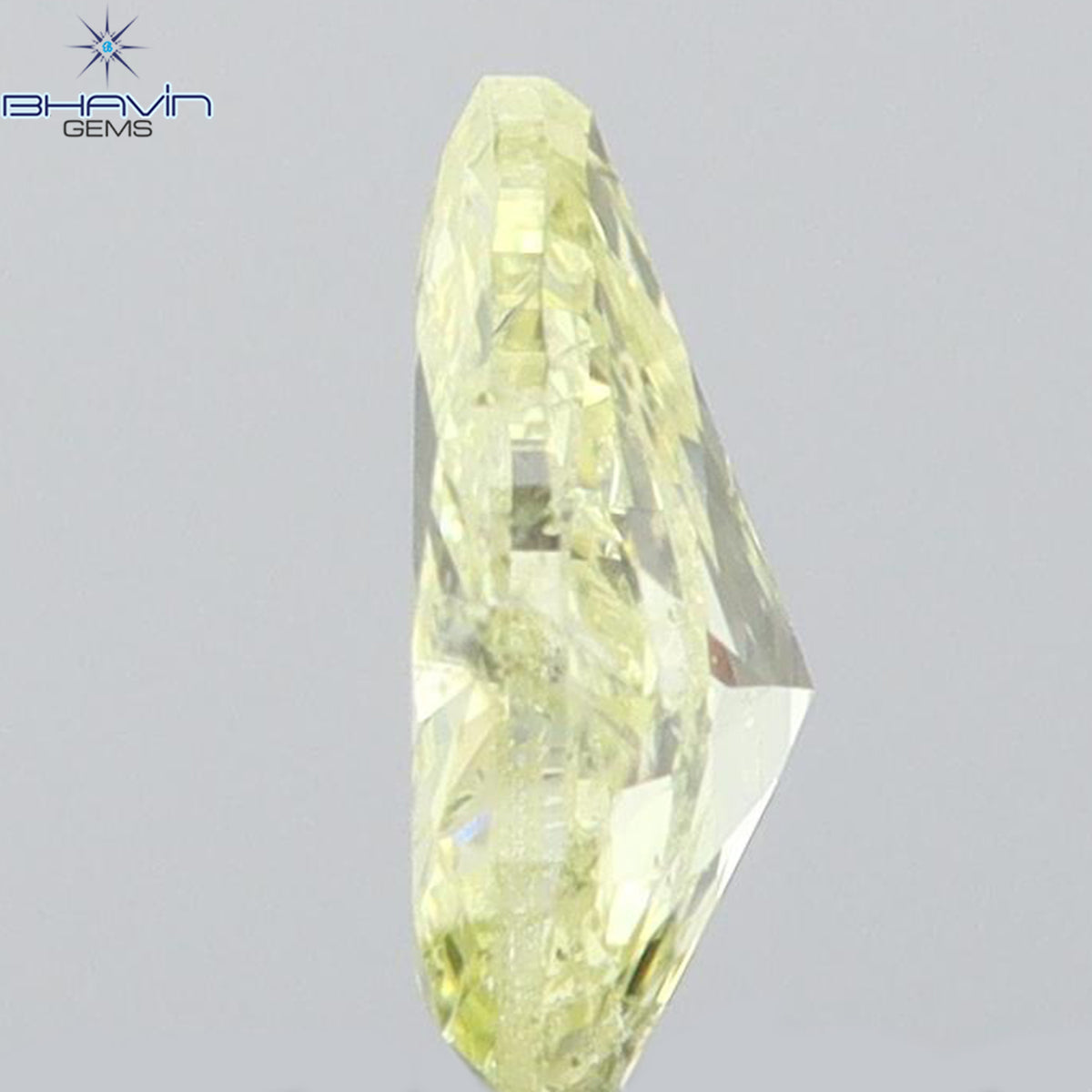 0.17 CT ペアシェイプ 天然ダイヤモンド イエローカラー SI2 クラリティ (4.60 MM)