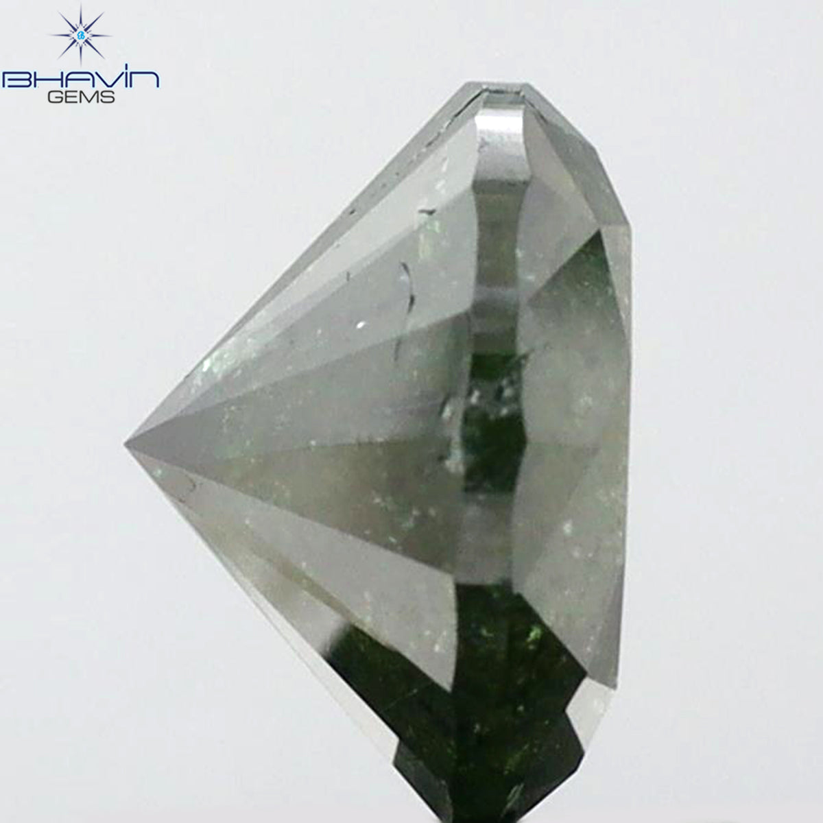 2.39 CT Round Shape Natural Diamond Enhanced Green Color I3 Clarity (8.12 MM)
