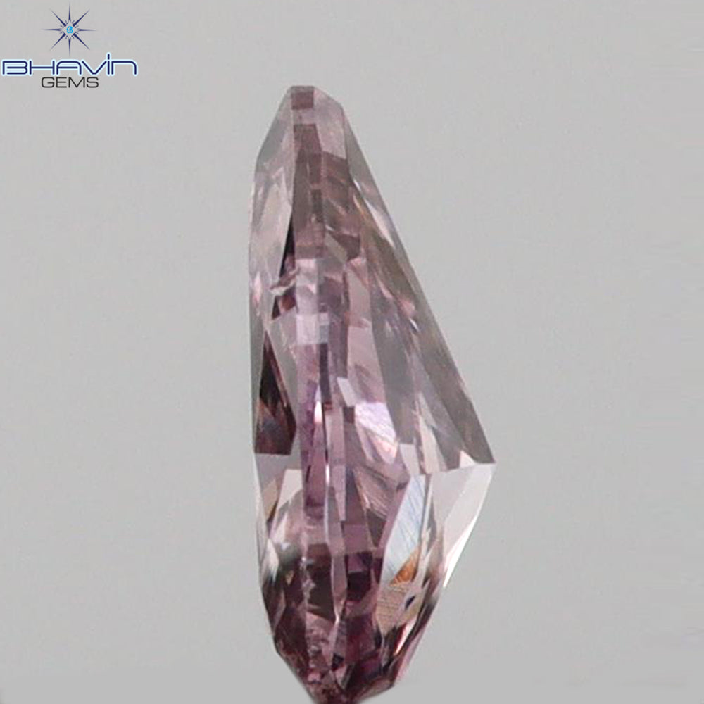 0.07 CT Pear Shape Natural Diamond Pink Color SI1 Clarity (3.52 MM)