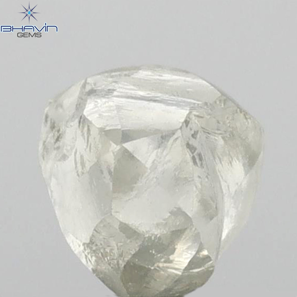 2.08 CT Rough Shape Natural Loose Diamond White (M) Color VS2 Clarity (6.57 MM)