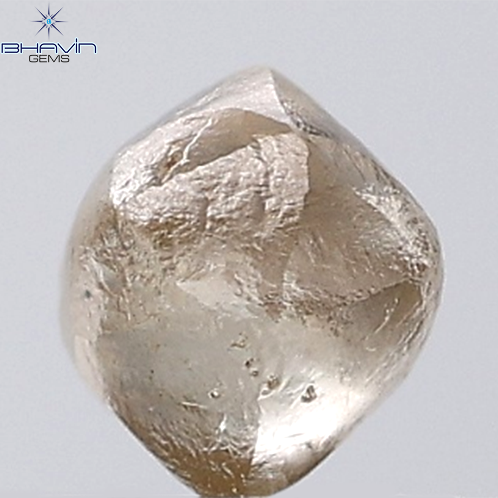 1.08 CT Rough Shape Natural Diamond Brown Color VSI Clarity (5.09 MM)