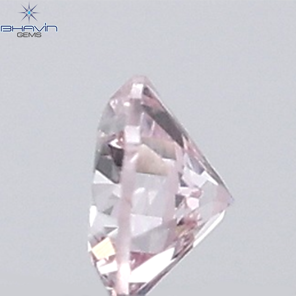 0.18 CT ラウンド ローズ カット シェイプ 天然ダイヤモンド ピンク色 I2 クラリティ (3.86 MM)