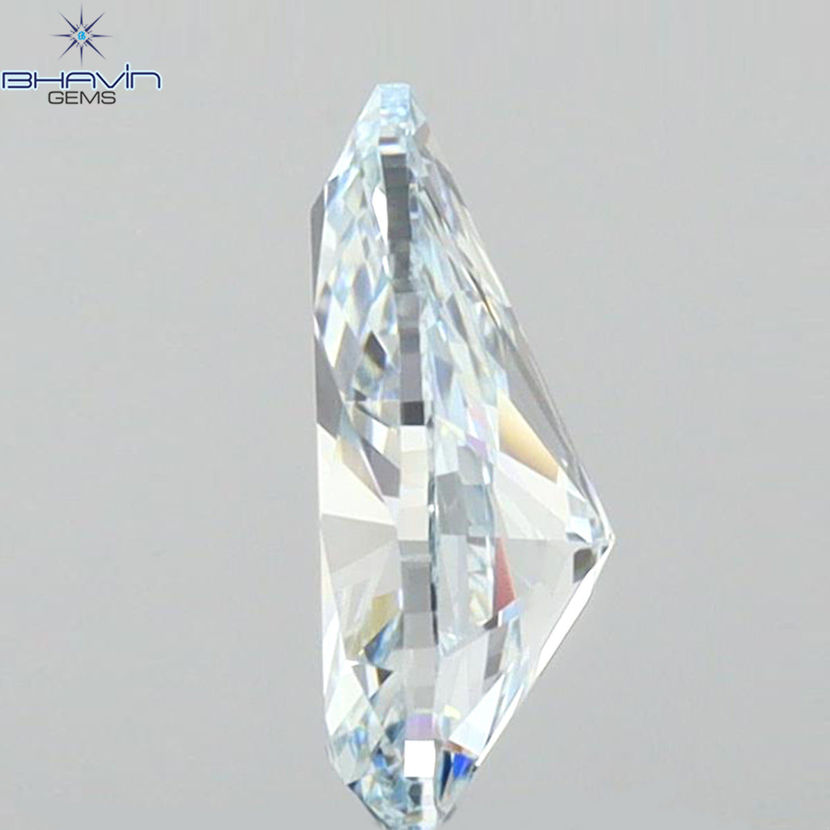 0.63 CT Natural Pear Diamond Enhanced Blue Color VS2 Clarity (7.44 MM)