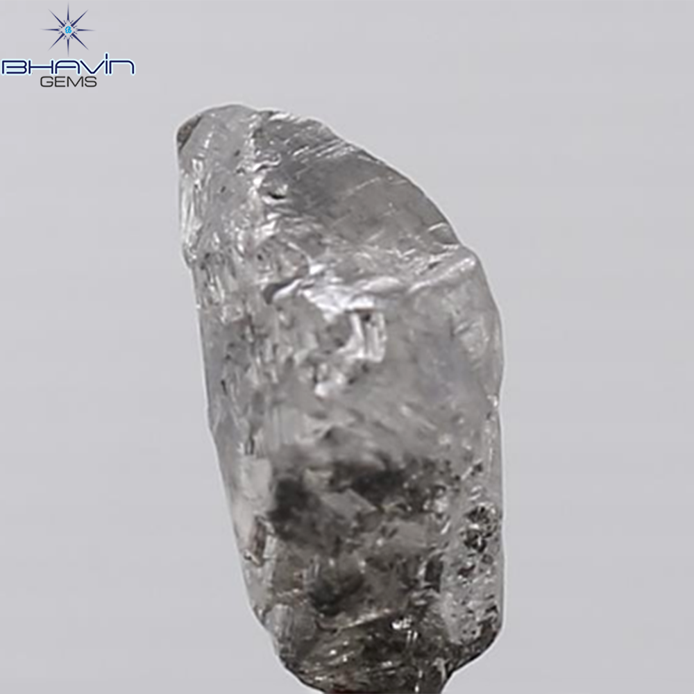 2.86 CT Rough Shape Natural Diamond Salt And Papper Color I3 Clarity (9.81 MM)