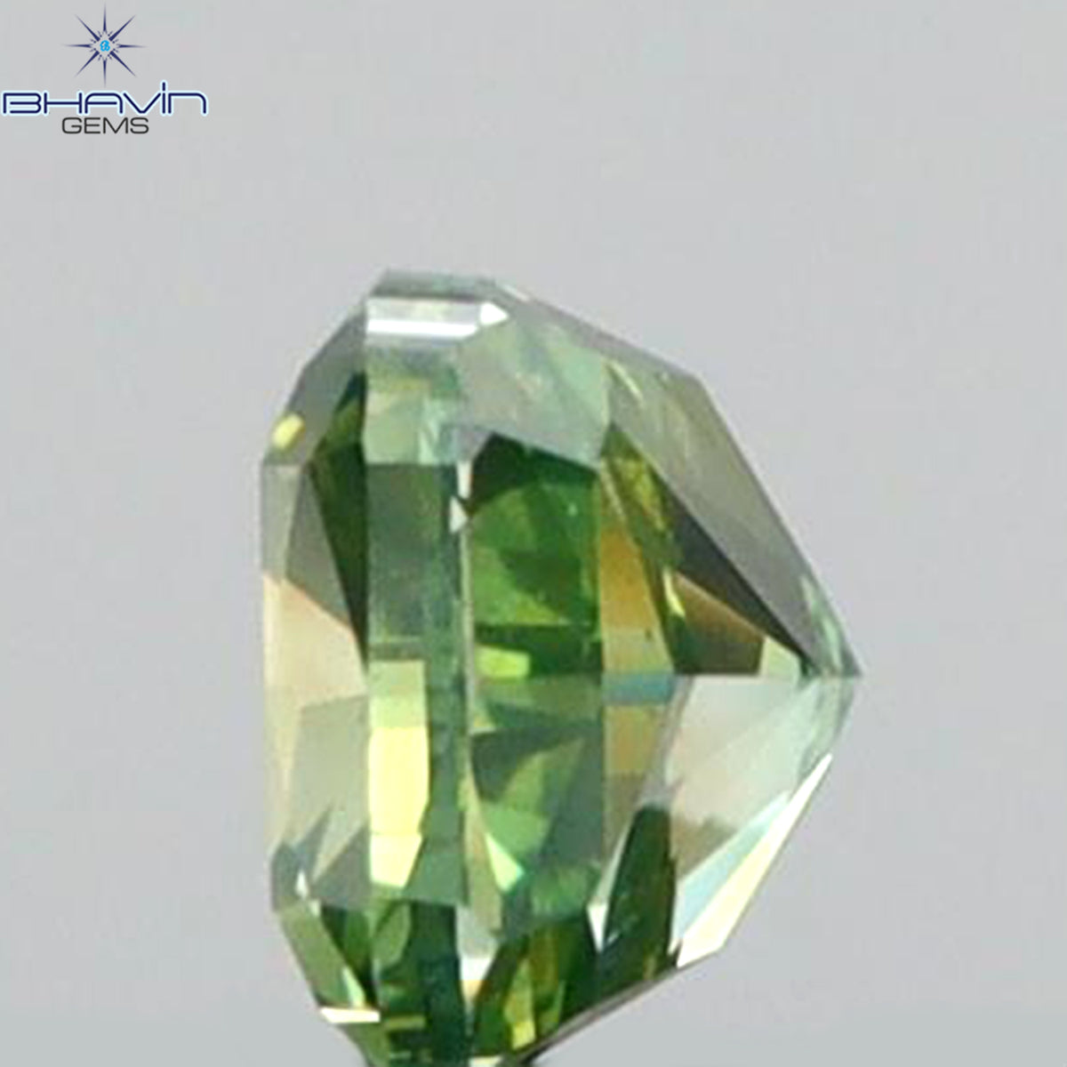 0.10 CT Natural Cushion Diamond Enhanced Vivid Green Color Clarity SI2 (2.50 MM)