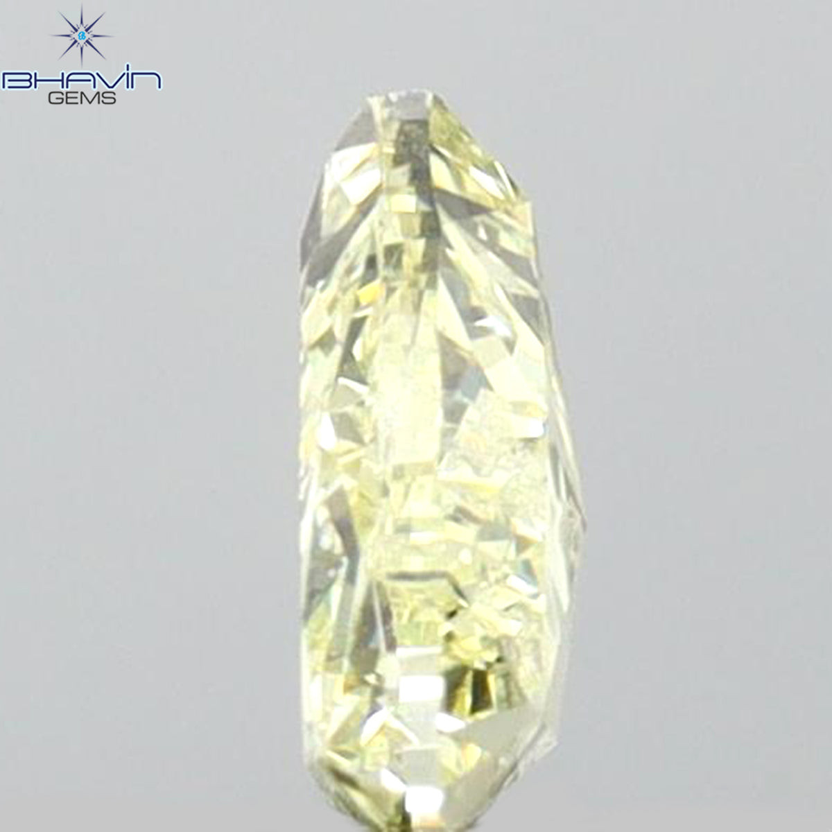 0.64 CT Natural Triangle Diamond Fancy Yellow Color Clarity SI2 (6.15 MM)