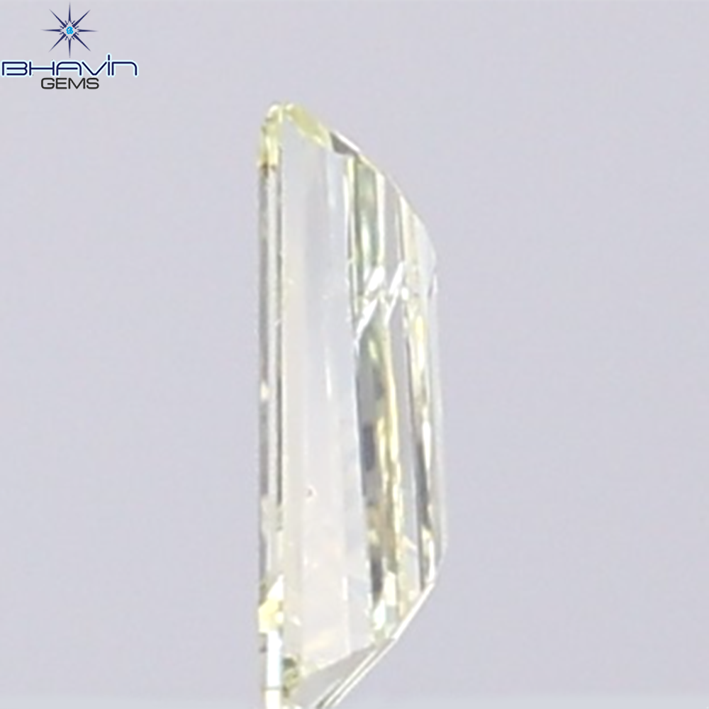 0.24 CT Baguette Shape Natural Diamond Yellow Color VS2 Clarity (5.44 MM)