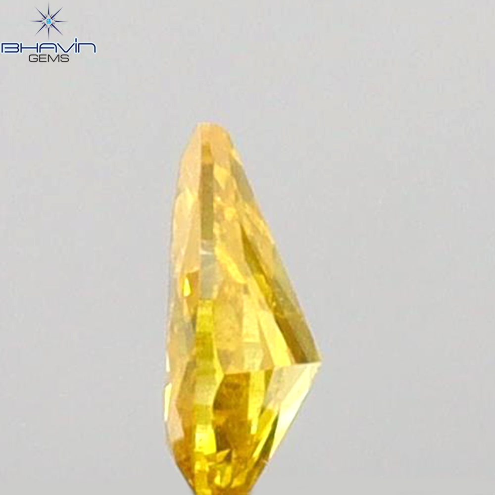 0.10 CT ペアシェイプ 天然ダイヤモンド イエローカラー SI2 クラリティ (3.86 MM)