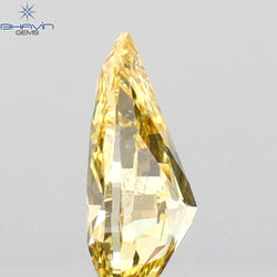 0.30 CT Pear Shape Natural Diamond Orange Color SI1 Clarity (5.50 MM)