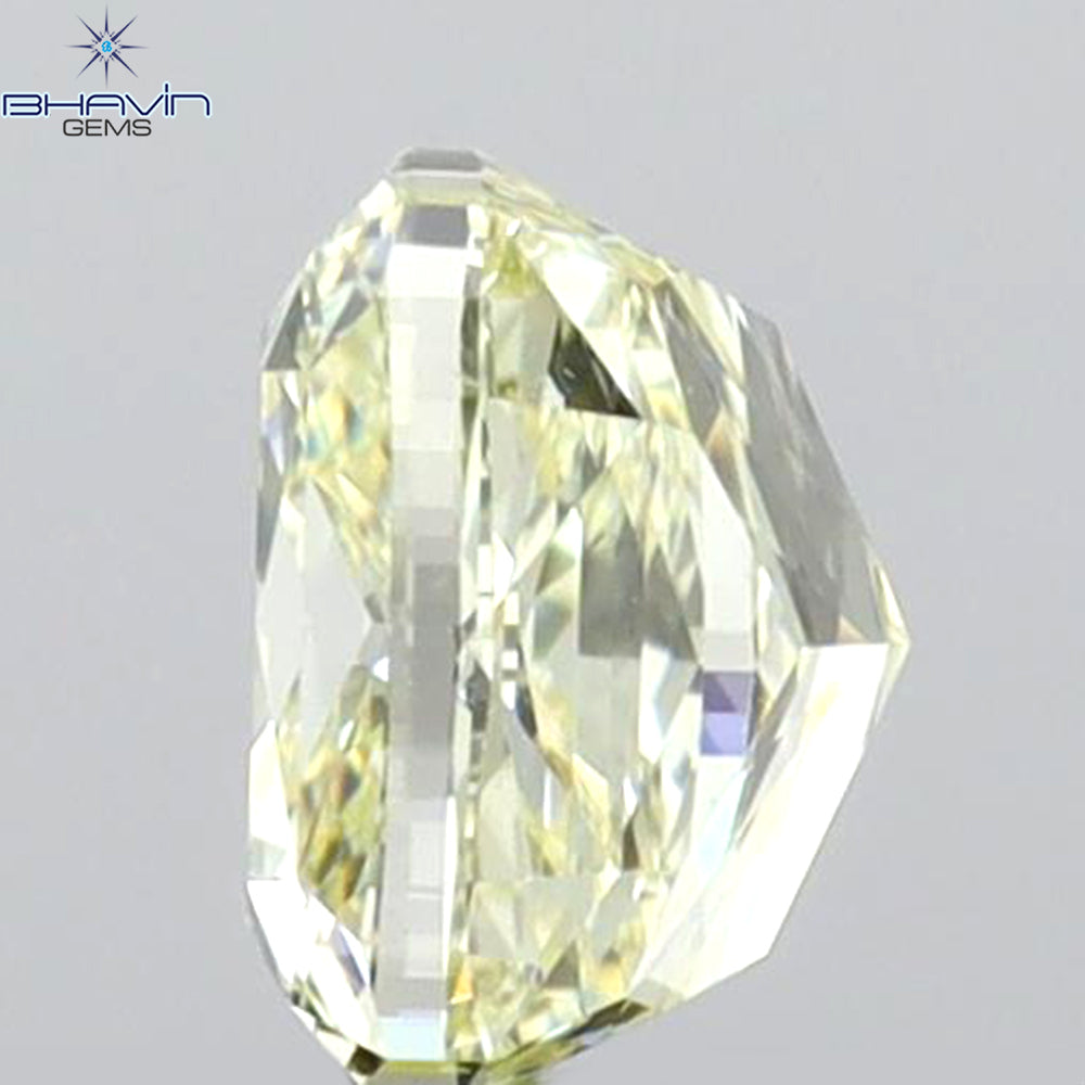 GIA Certified 1.03 CT Cushion Diamond Natural Yellow Color SI1 Clarity (5.49 MM)