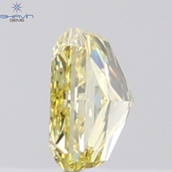 GIA Certified 0.63 CT Radiant Diamond Natural Yellow Color VVS2 Clarity (5.16 MM)