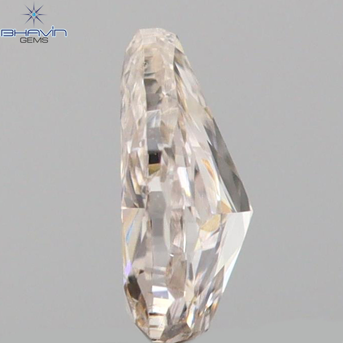 0.15 CT ペアシェイプ 天然ダイヤモンド ピンクカラー SI1 クラリティ (3.90 MM)