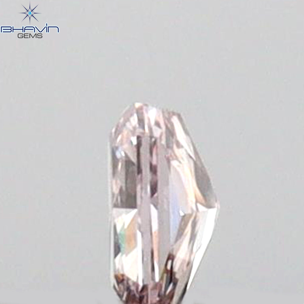 0.08 CT ラディアント シェイプ ナチュラル ダイヤモンド ピンク色 SI2 クラリティ (2.38 MM)