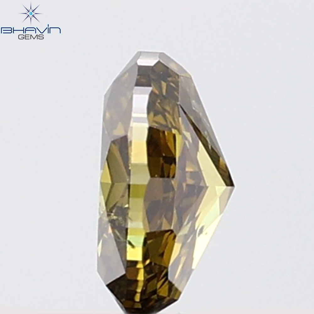 0.85 CT Oval Diamond Natural Green Color SI2 Clarity (6.51 MM)